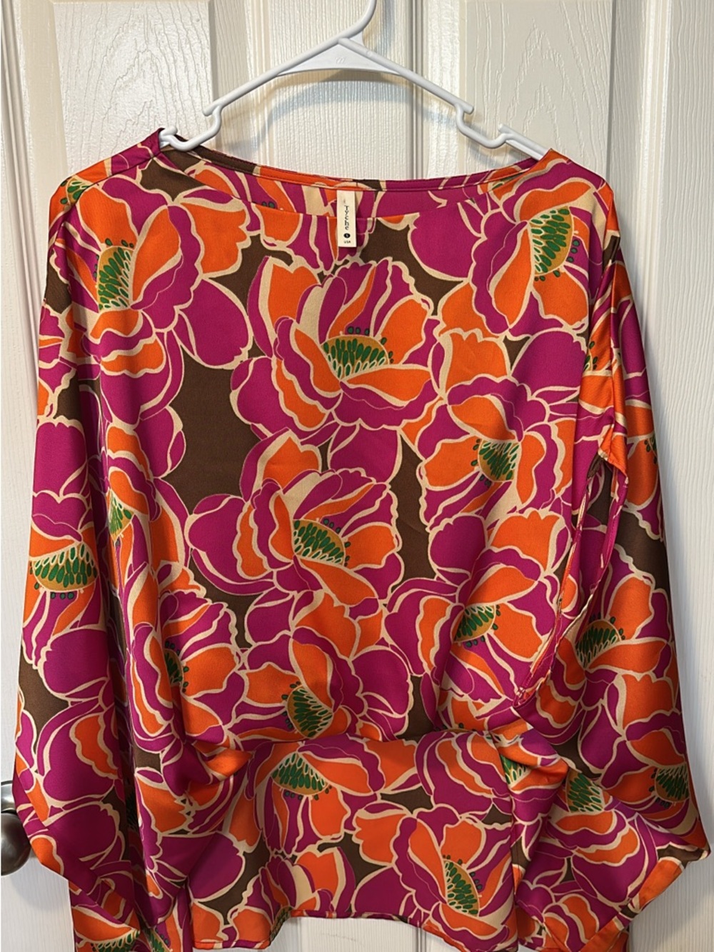 Tyche Pink Orange Floral Blouse